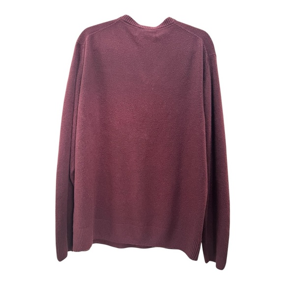 US Polo ASSN V Neck Long Sleeves Pony Logo Classic Sweater XL Maroon - Picture 2 of 5